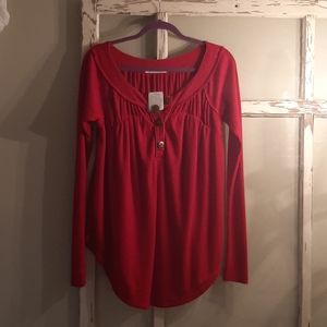 NWT Free People red thermal top